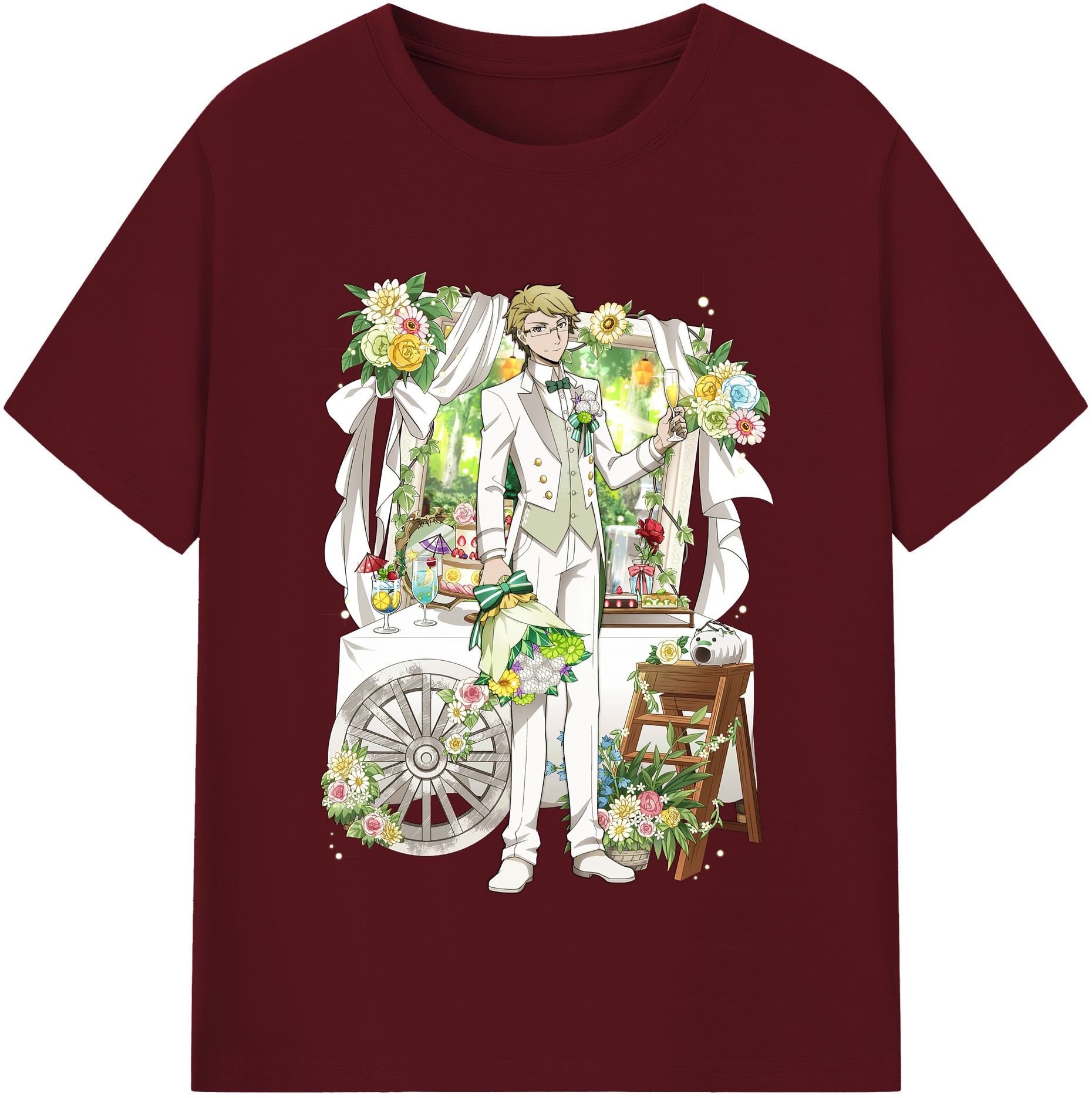 （画像用） 文豪ストレイドッグス Bungo Stray Dogs 綿100％半袖Tシャツ（フロントプリント）
